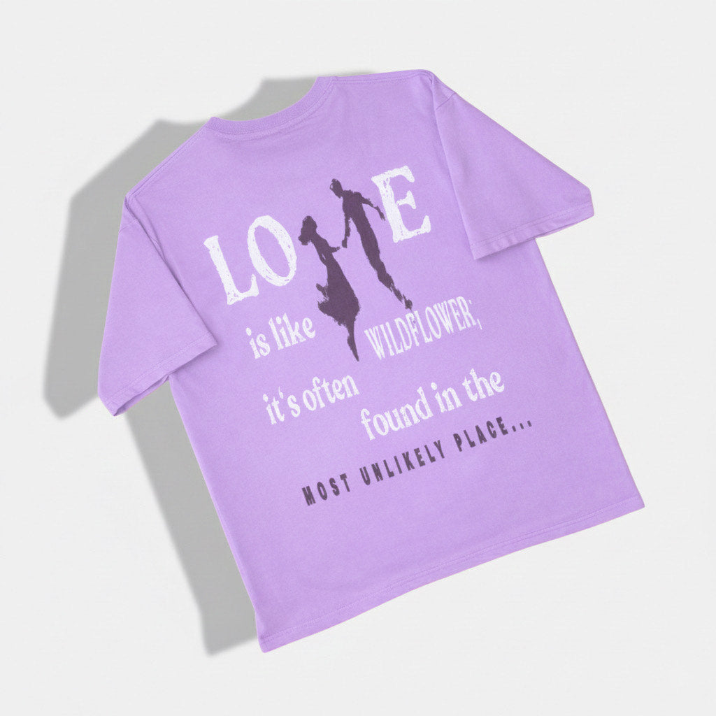 Dream Fist “Wildflower” Heavyweight Oversized T-Shirt – Lavender (240 GSM)