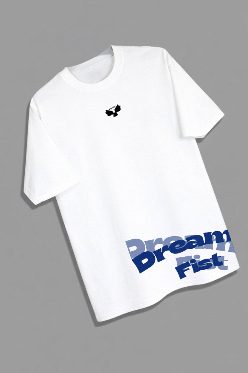 Dream Fist Signature Heavyweight Tee – White (240 GSM)