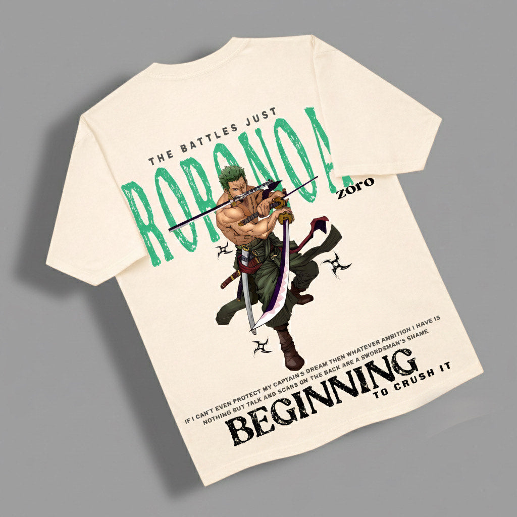 Dream Fist Samurai 240 GSM Heavyweight Oversized T-Shirt – Off White