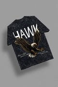 Dream Fist HAWK Vintage Wash Oversized T-Shirt – Black (240 GSM)